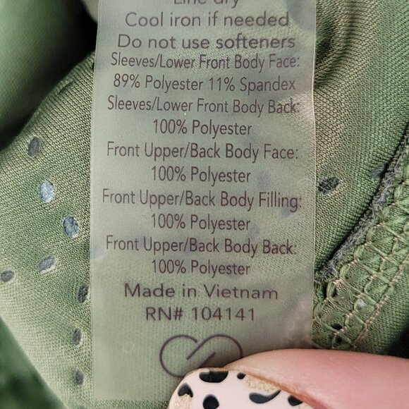 CALIA Boxy Pullover Quilted Crop Sweatshirt Four Leaf Clover WAX33003 - Picture 7 of 9